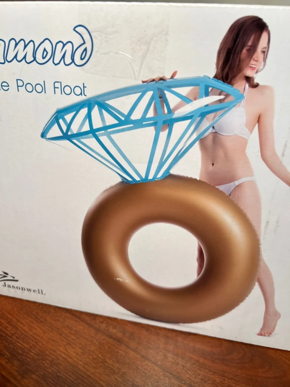 Diamond inflatable pool float in box